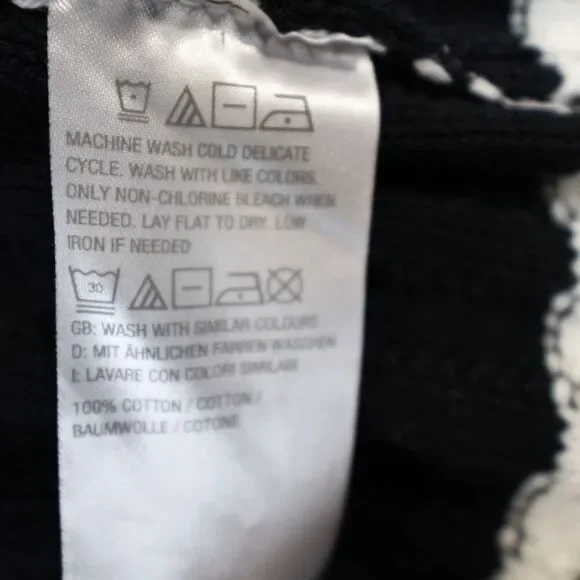 Joan Rivers Black/Natural Striped Knit‎ Tank Top Cotton 2X - Picture 9 of 9